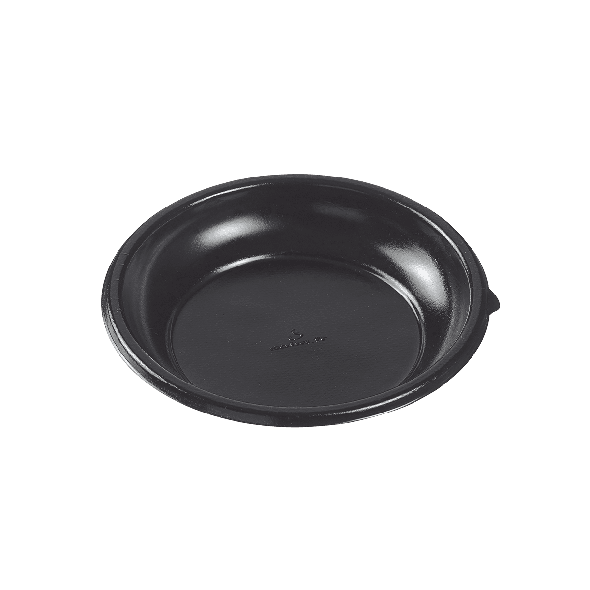 Assiette Galaxie ronde pulpe de canne avec lamination noire Ø132 mm | 200 Unité(s)