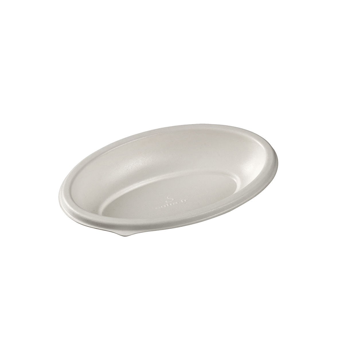 Assiette Galaxie ovale pulpe de canne 131x86x22 mm | 200 Unité(s)