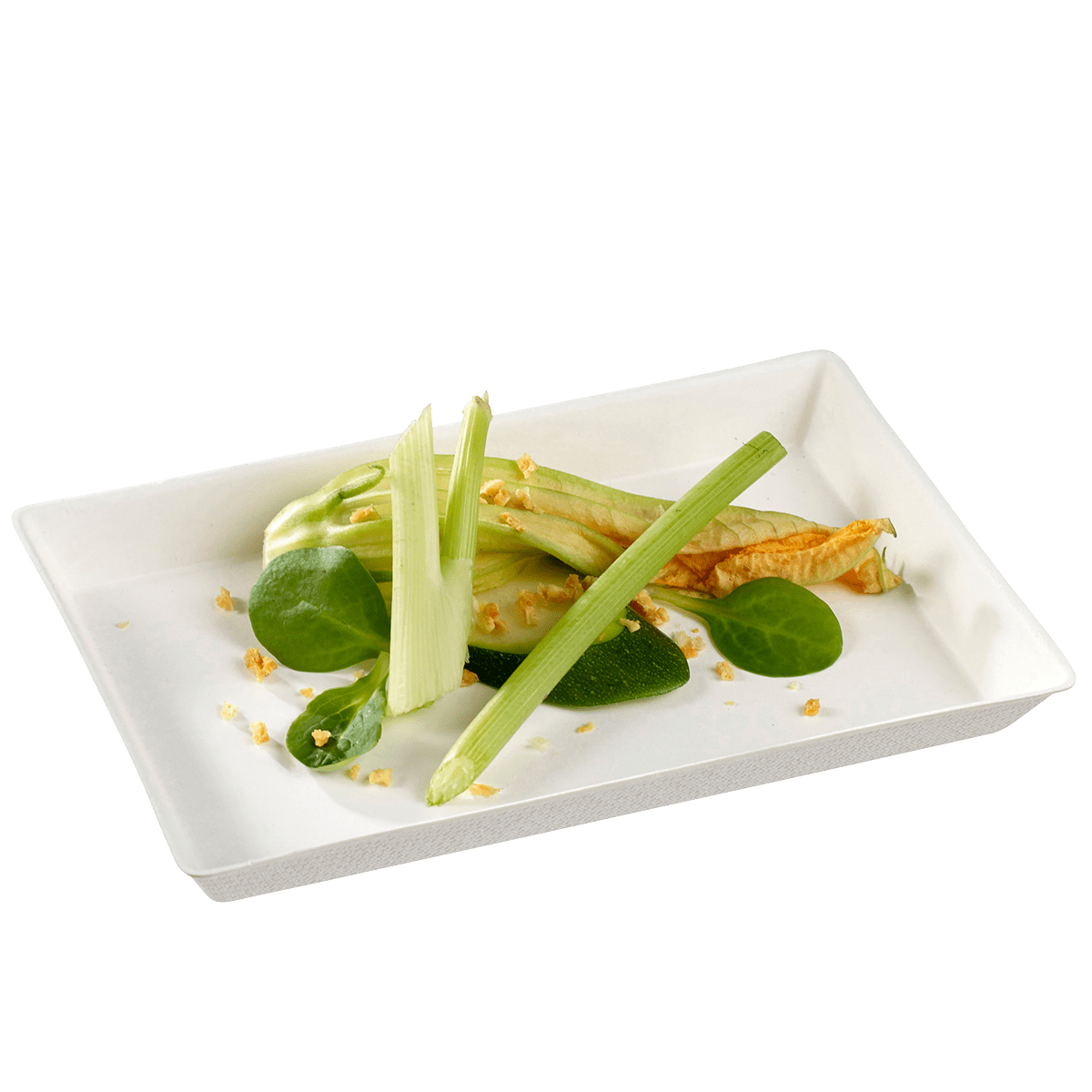 Assiette Quartz pulpe de canne avec lamination 160x100 mm | 200 Unité(s)