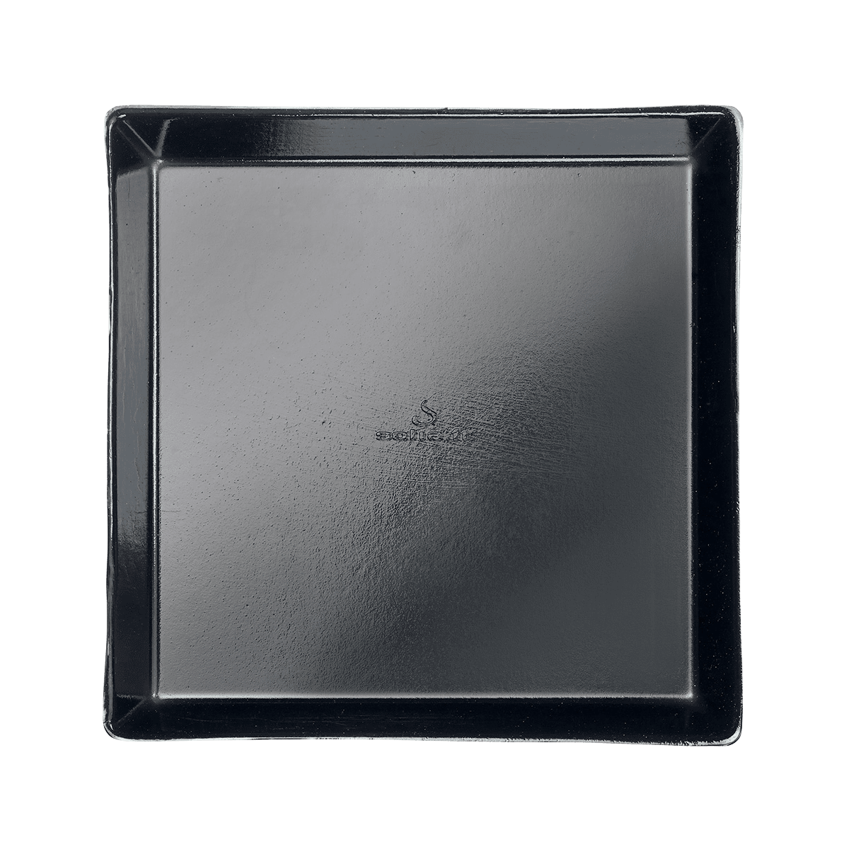 Assiette Quartz pulpe de canne avec lamination noire 130x130 mm | 200 Unité(s)