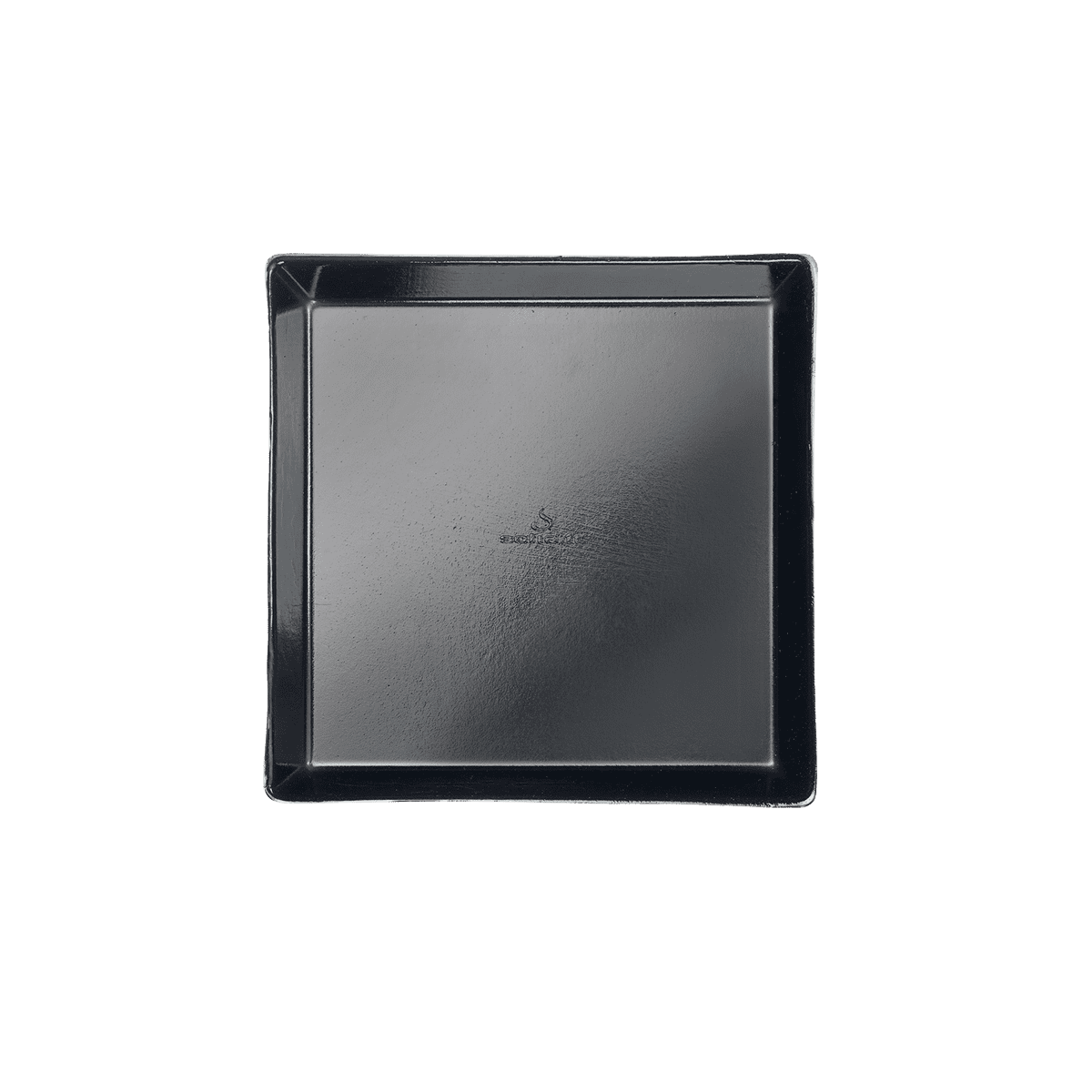 Assiette Quartz pulpe de canne avec lamination noire 90x90 mm | 400 Unité(s)