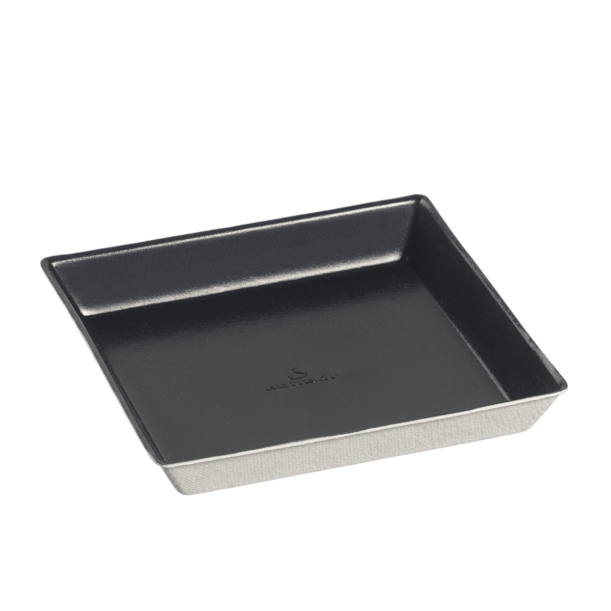 Assiette Quartz pulpe de canne avec lam. noire 110x110 mm | 200 Unité(s)