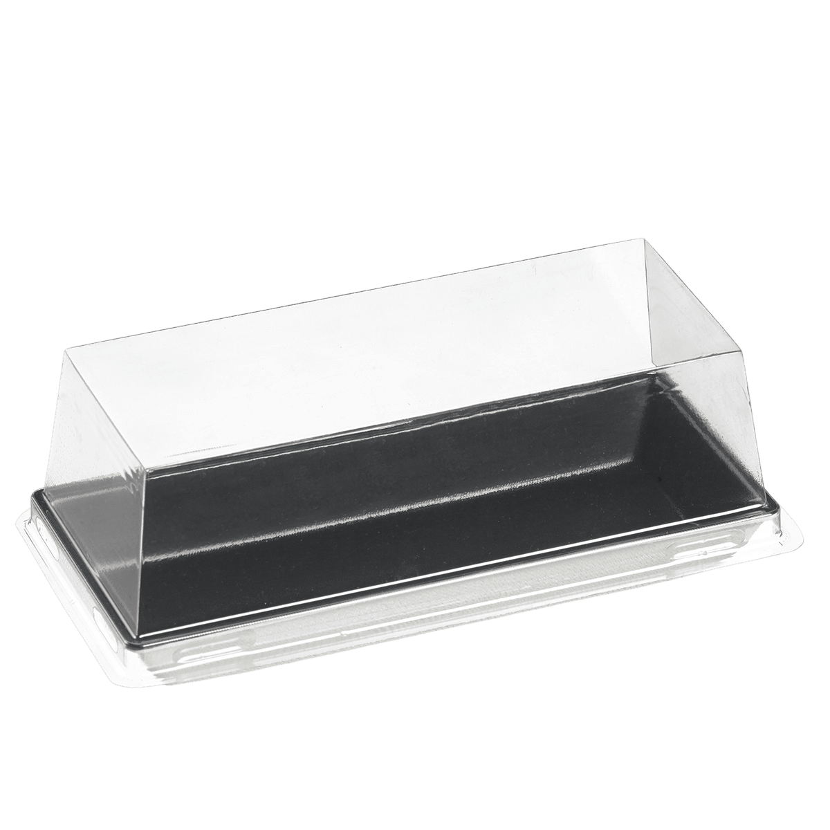 Assiette Quartz pulpe de canne avec lam. noire 130x60 mm | 200 Unité(s)