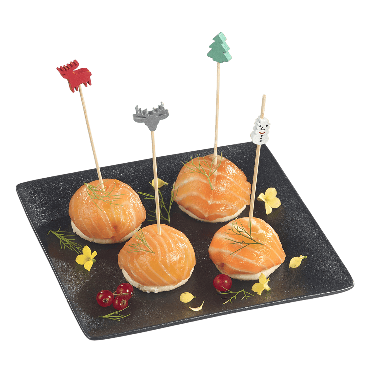 Piques Noël 4 modèlesx50, pack de 200 | 2000 Unité(s)