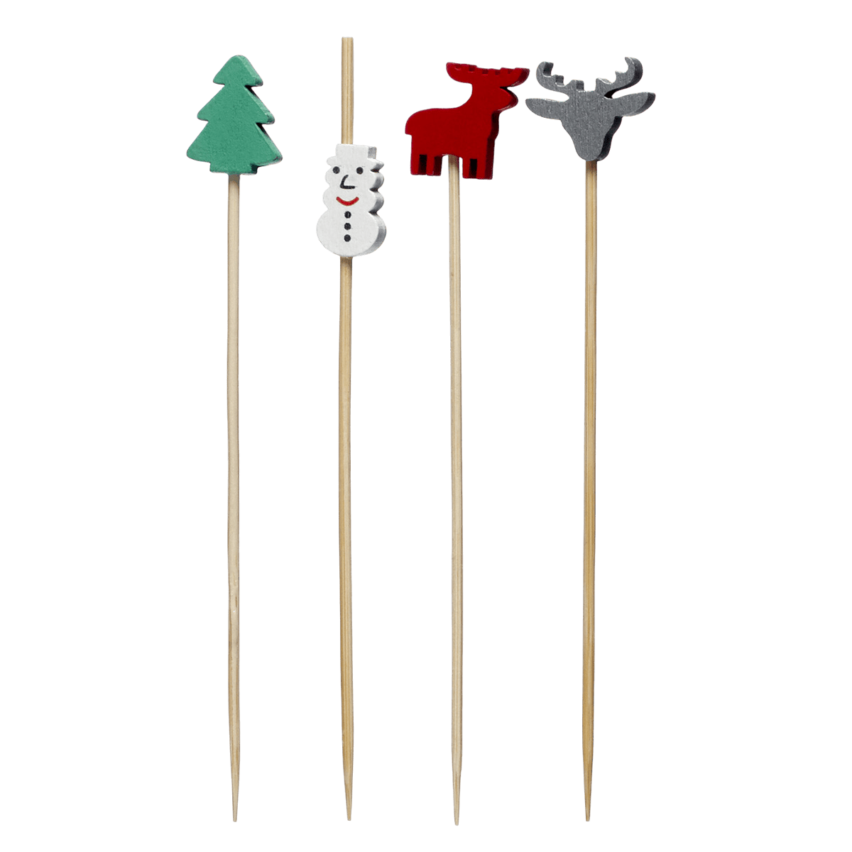 Piques Noël 4 modèlesx50, pack de 200 | 2000 Unité(s)