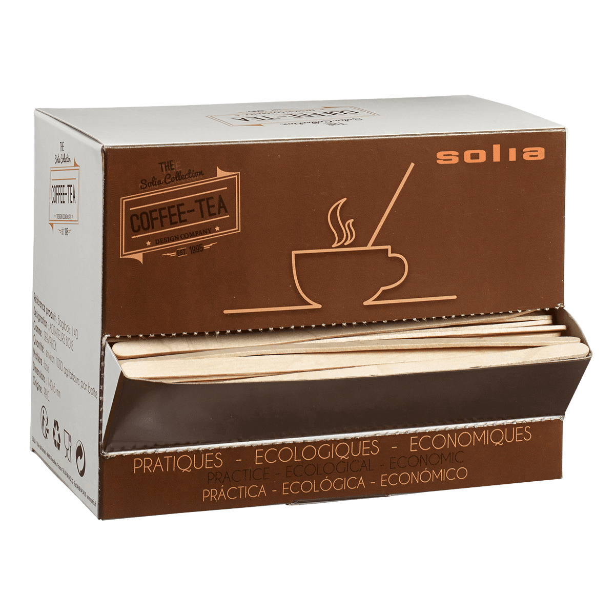 Agitateur bois en boîte distributrice 140 mm | 10000 Unité(s)