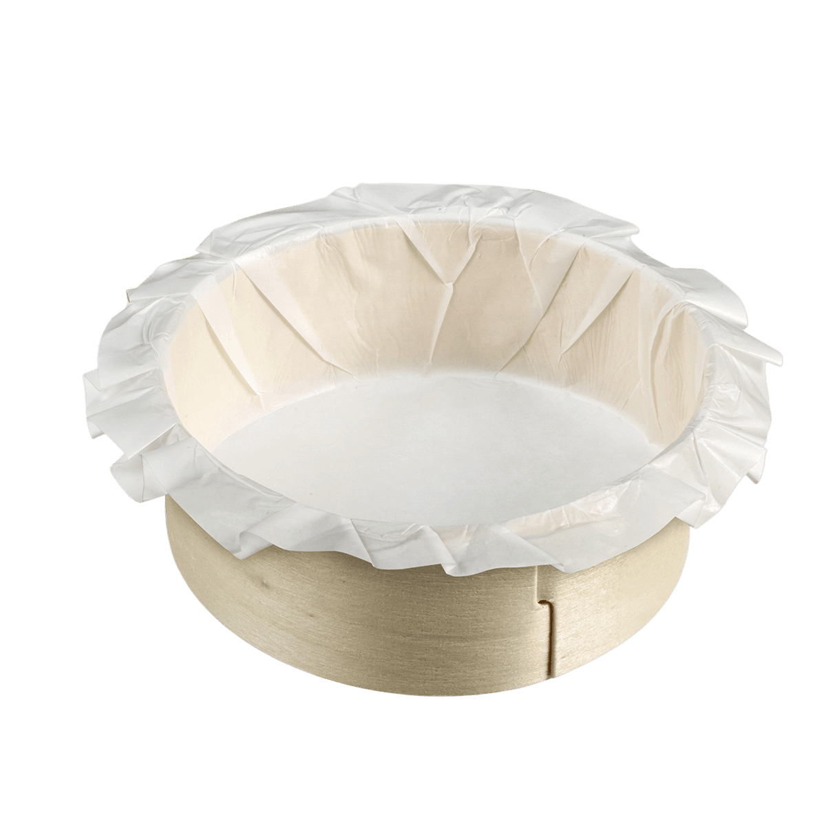Cercle bois avec encoche + papier cuisson Ø125 H42 mm | 240 Unité(s)