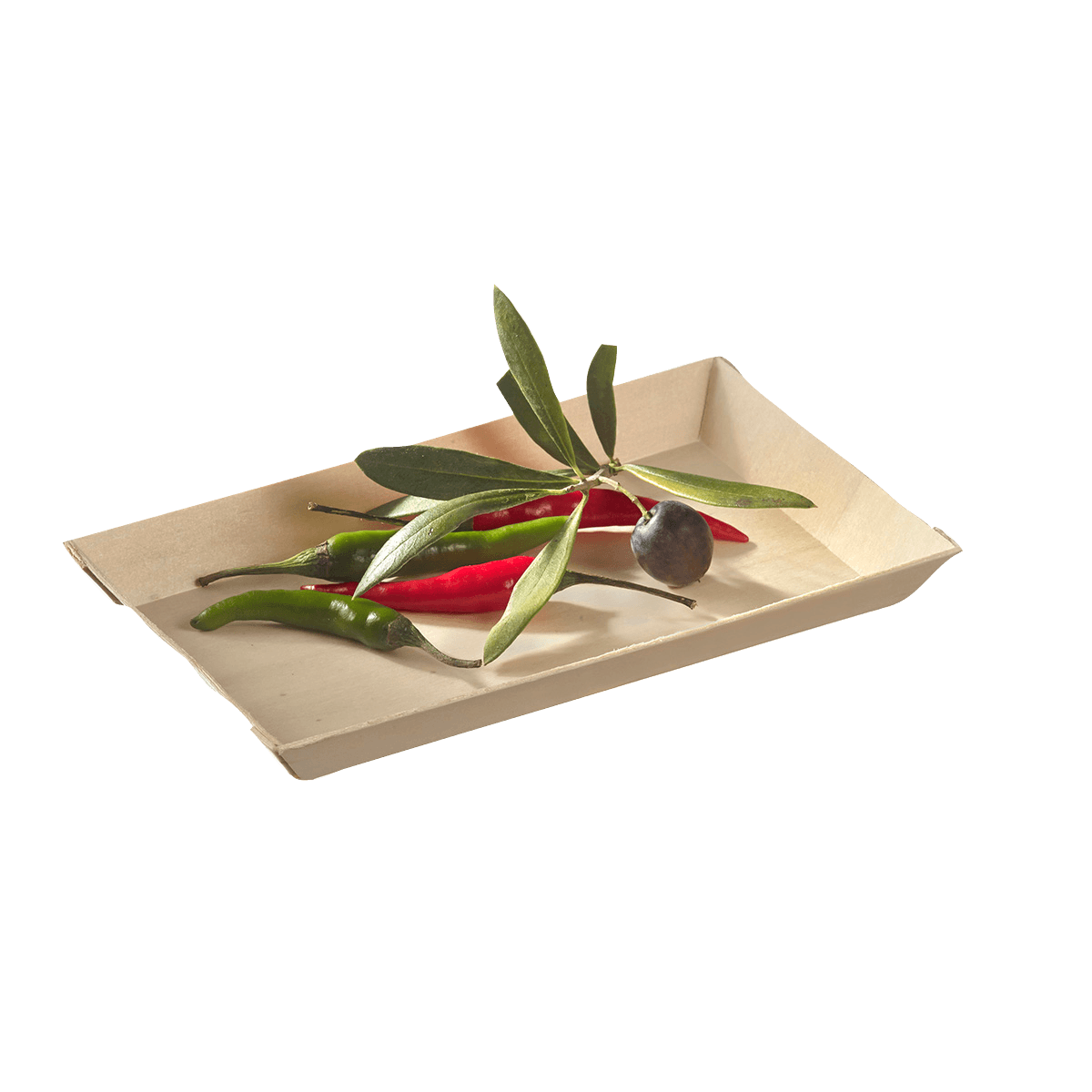 Assiette Quartz bois avec lamination 160x100 mm | 200 Unité(s)