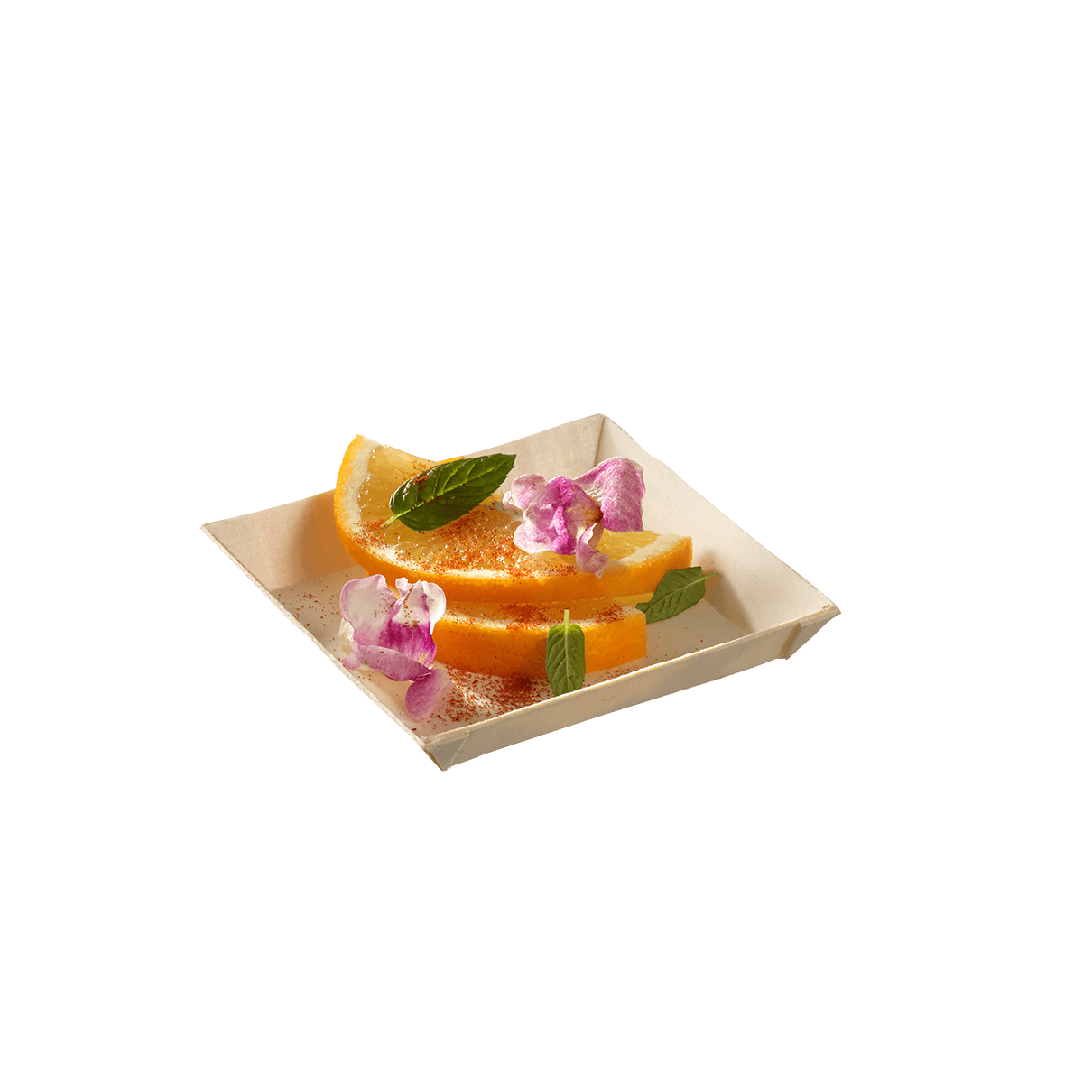 Assiette Quartz bois avec lamination 90x90 mm | 400 Unité(s)