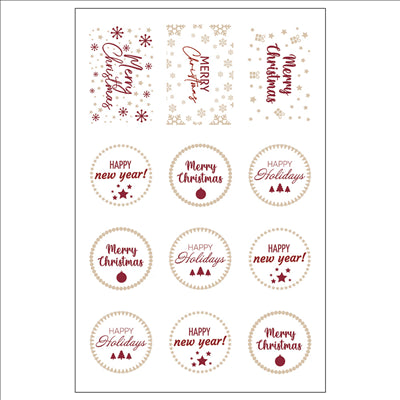 10 FEUILLES (12 U.) ÉTIQUETTES   ASSORTI VINYL (1 UNITÉ)