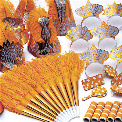ASSORTIMENT COTILLON 10 PERSONNES 30x21,5x17,3 CM DORE (1 UNITÉ)