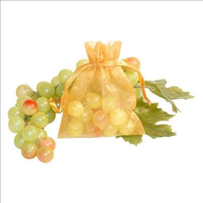 48 U. SACHETS ORGANDY AVEC FERMETURE 12,5x11 CM CHAMPAGNE MICROFIBRE (1 UNITÉ)