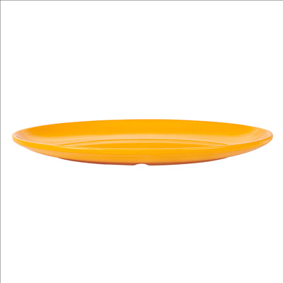 ASSIETTES OVALES 25,5x18 CM JAUNE MÉLAMINE (15 UNITÉS)