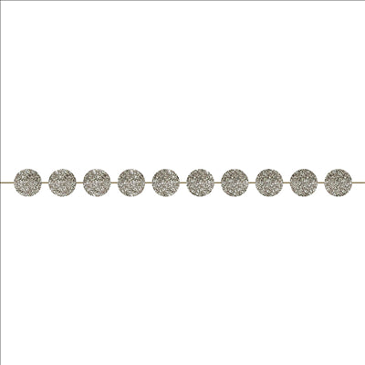 GUIRLANDE POINTS  250 G/M2 1,5 M ARGENTE PAPIER (24 UNITÉS)