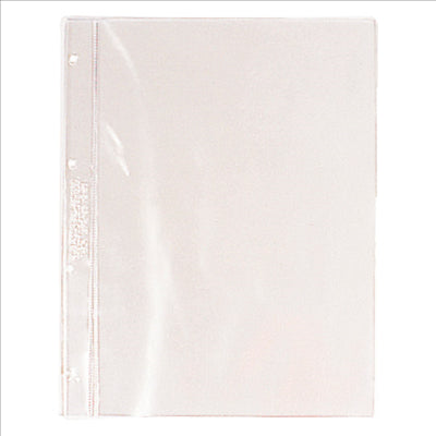 6 U. POCHETTES POUR PORTE-MENUS DIN-A4 30,4x23,3 CM TRANSPARENT PVC (1 UNITÉ)