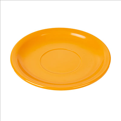 SOUCOUPES CAFÉ Ø 13,8 CM JAUNE MÉLAMINE (12 UNITÉS)