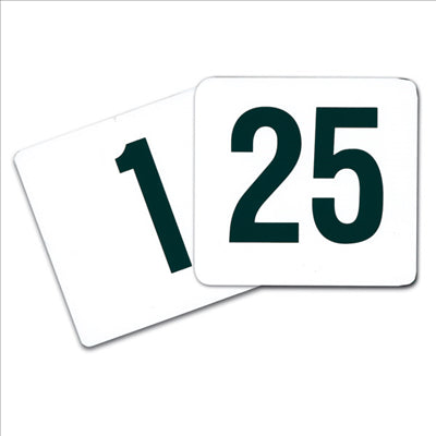 NUMÉRO DE TABLE DU 1 AU 50 10,2 CM BLANC PLASTIQUE (1 UNITÉ)