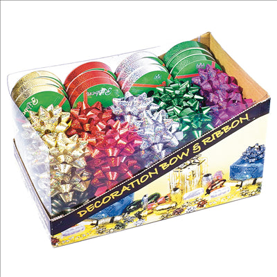 40 U. NOEUDS + 24 ROULEAUX RUBAN POLYESTER (1 UNITÉ)