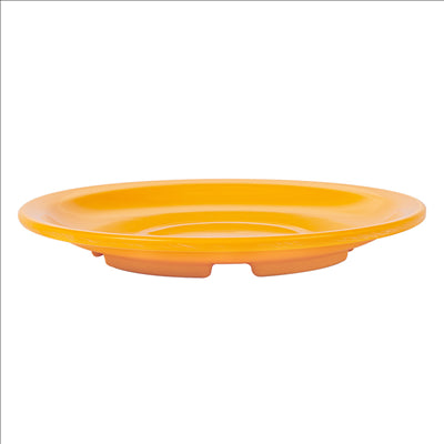 SOUCOUPES CAFÉ Ø 13,8 CM JAUNE MÉLAMINE (12 UNITÉS)