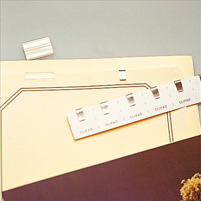 10 U. CLIPS MÉTALLIQUES SUR PAPIER ADHÉSIF 27x2,8 CM ARGENTE METAL (1 UNITÉ)