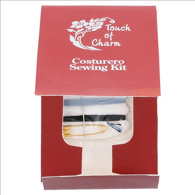 NÉCESSAIRES COUTURE STANDARD 'TOUCH OF CHARM' 4,7x7,1 CM BORDEAUX (200 UNITÉS)