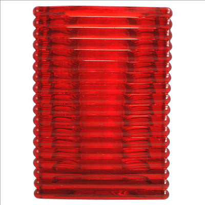 LAMPES DE TABLE "MIRAGE" Ø 9x13 CM ROUGE VERRE (6 UNITÉS)