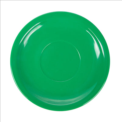 SOUCOUPES CAFÉ Ø 13,8 CM VERT MÉLAMINE (12 UNITÉS)