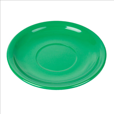 SOUCOUPES CAFÉ Ø 13,8 CM VERT MÉLAMINE (12 UNITÉS)