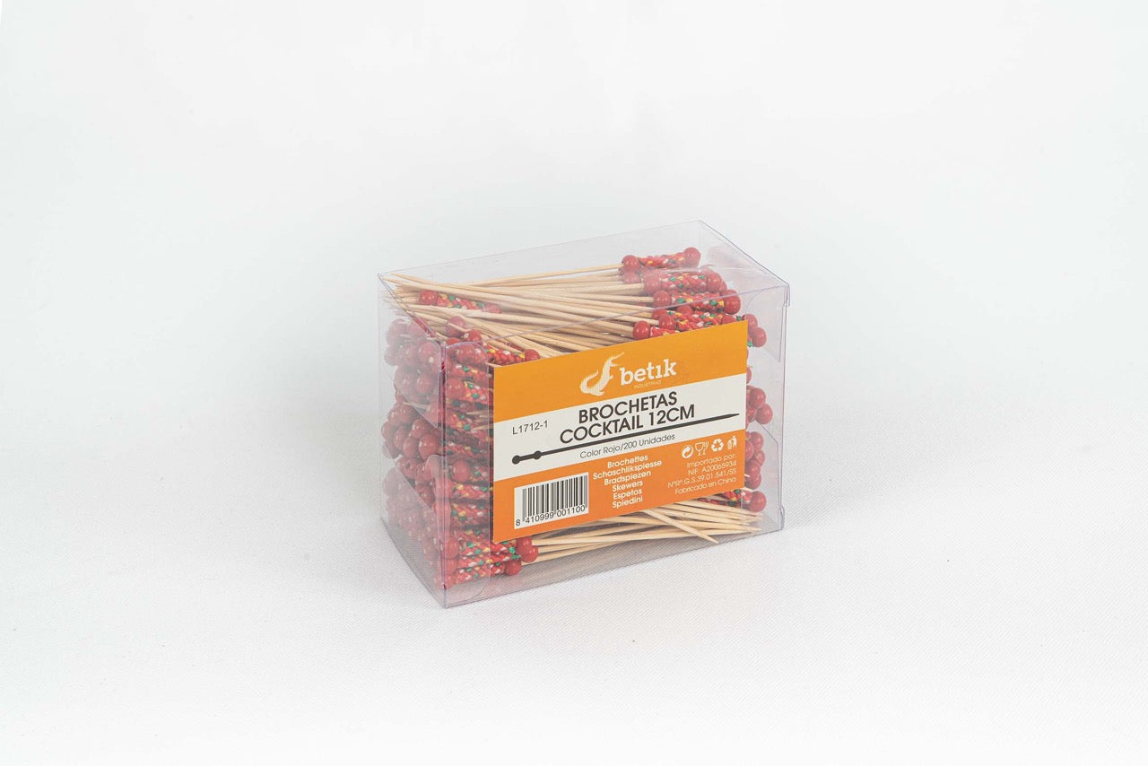 Pique en bambou rouge 12 cm - 5000 unités