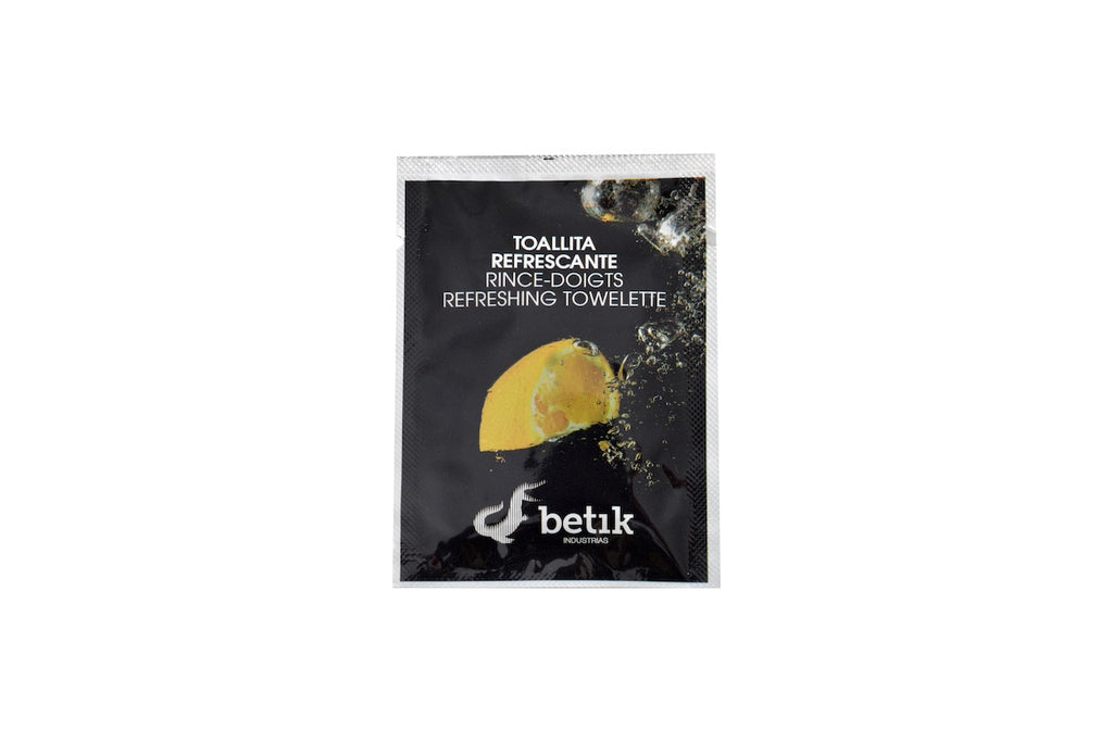 Rince-doigts citron papier crêpé en sachet | 500 unités