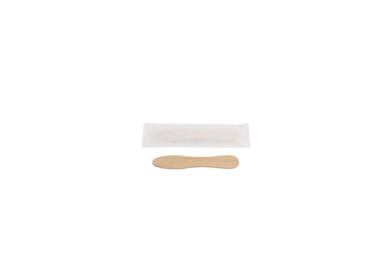 Spatule à glace en bois emballée individuellement 7,5 cm - 12000 unités