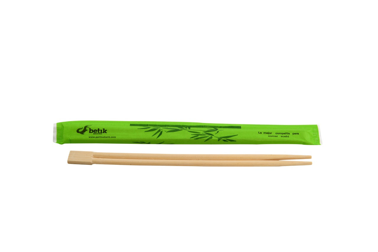Baguette chinoise en bois emballée individuellement 21 cm - 2000 unités