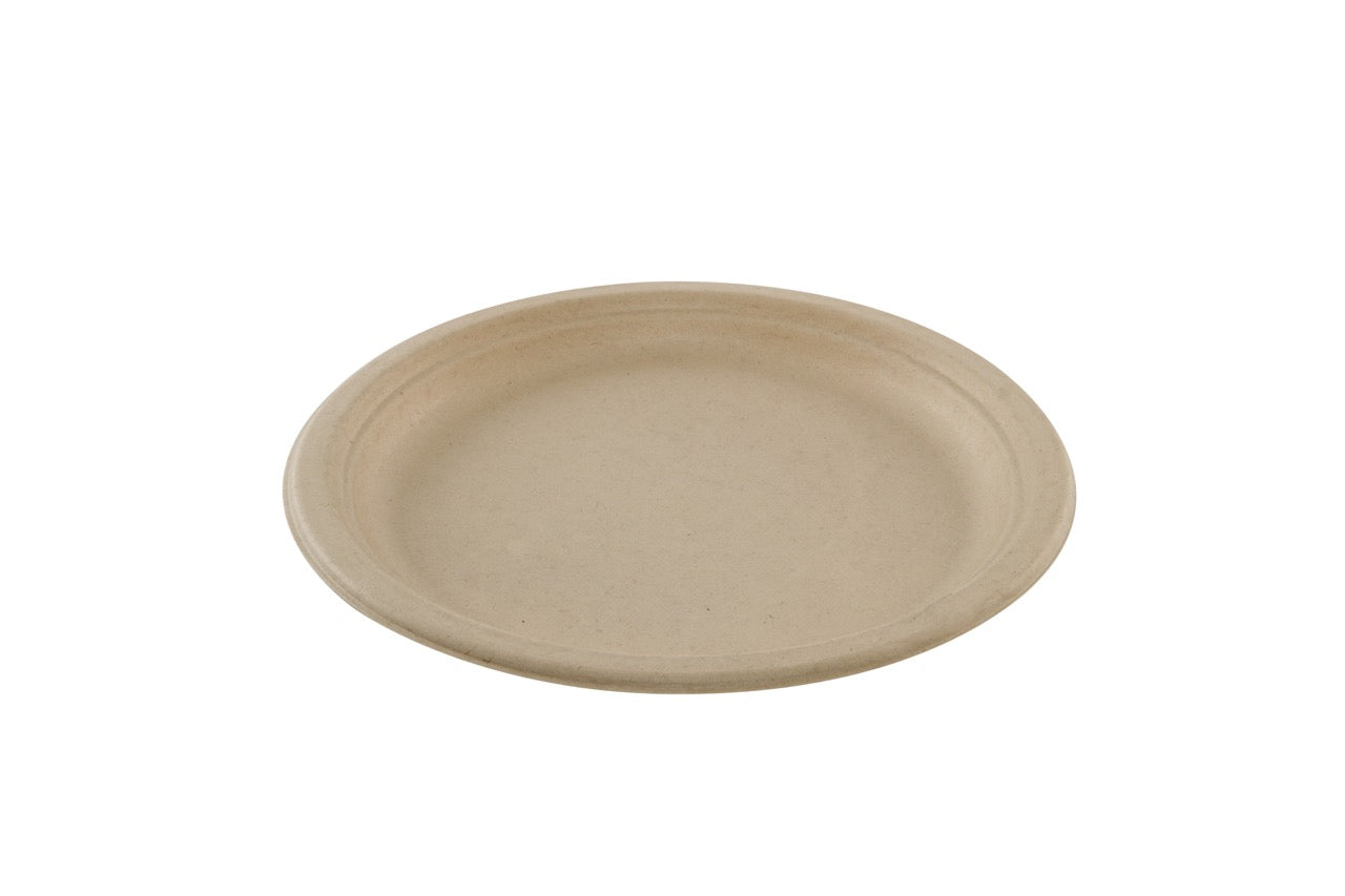 Assiette ronde crème en canne à sucre Ø 26 cm - 800 unités