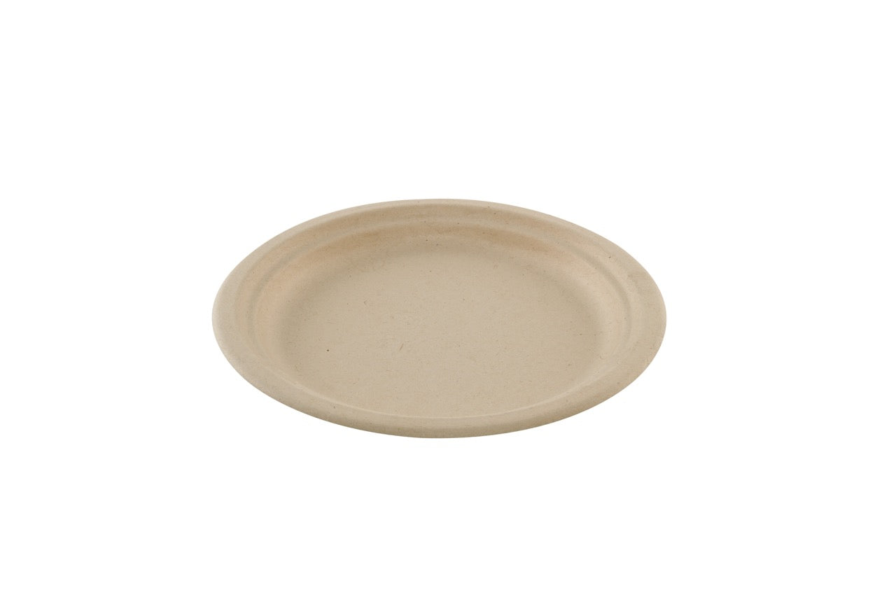 Assiette ronde crème en canne à sucre Ø 22 cm - 800 unités