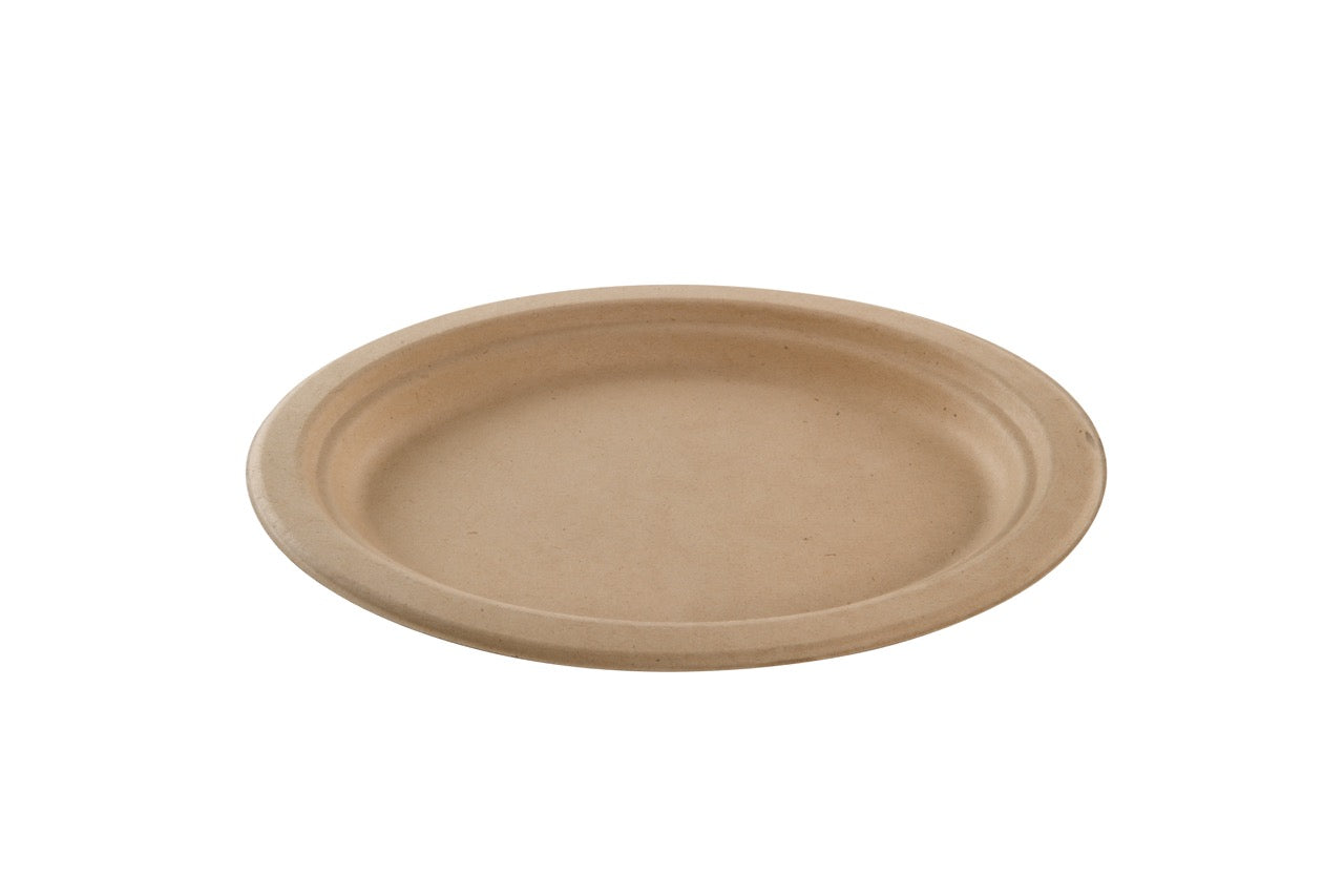 Plateaux de service ovale crème en canne à sucre 26 x 20 cm - 800 unités