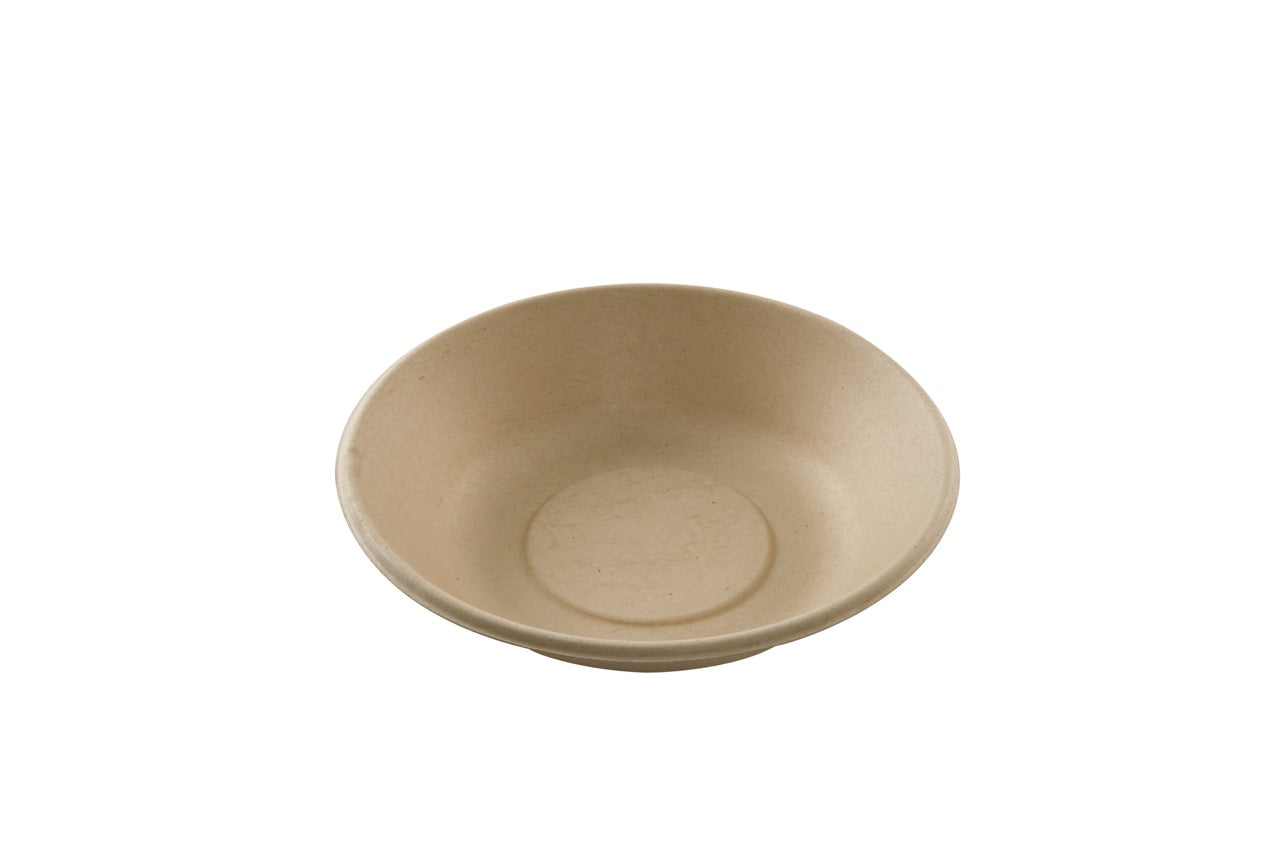 Assiette creuse crème en canne à sucre Ø 19 cm - 800 unités