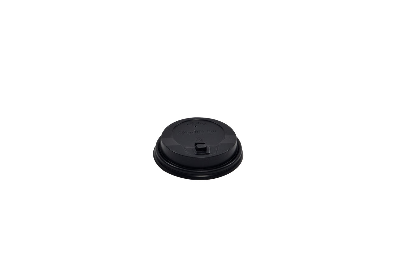 Couvercle en PS noir pour gobelet 240 ml - 1000 unités
