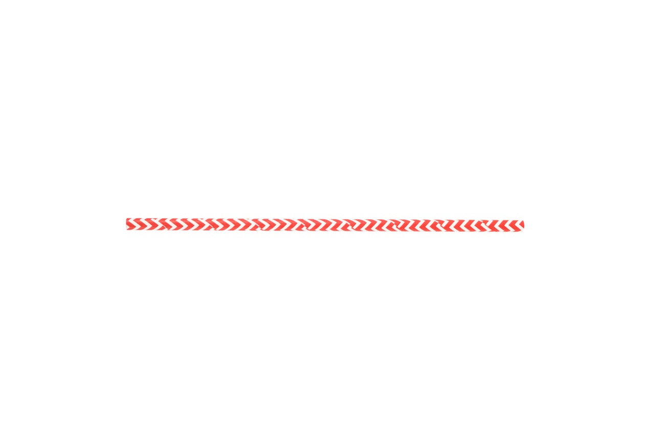 Paille en papier droite rouge et blanche 3 couches Ø 0,6 x 20 cm - 6000 unités