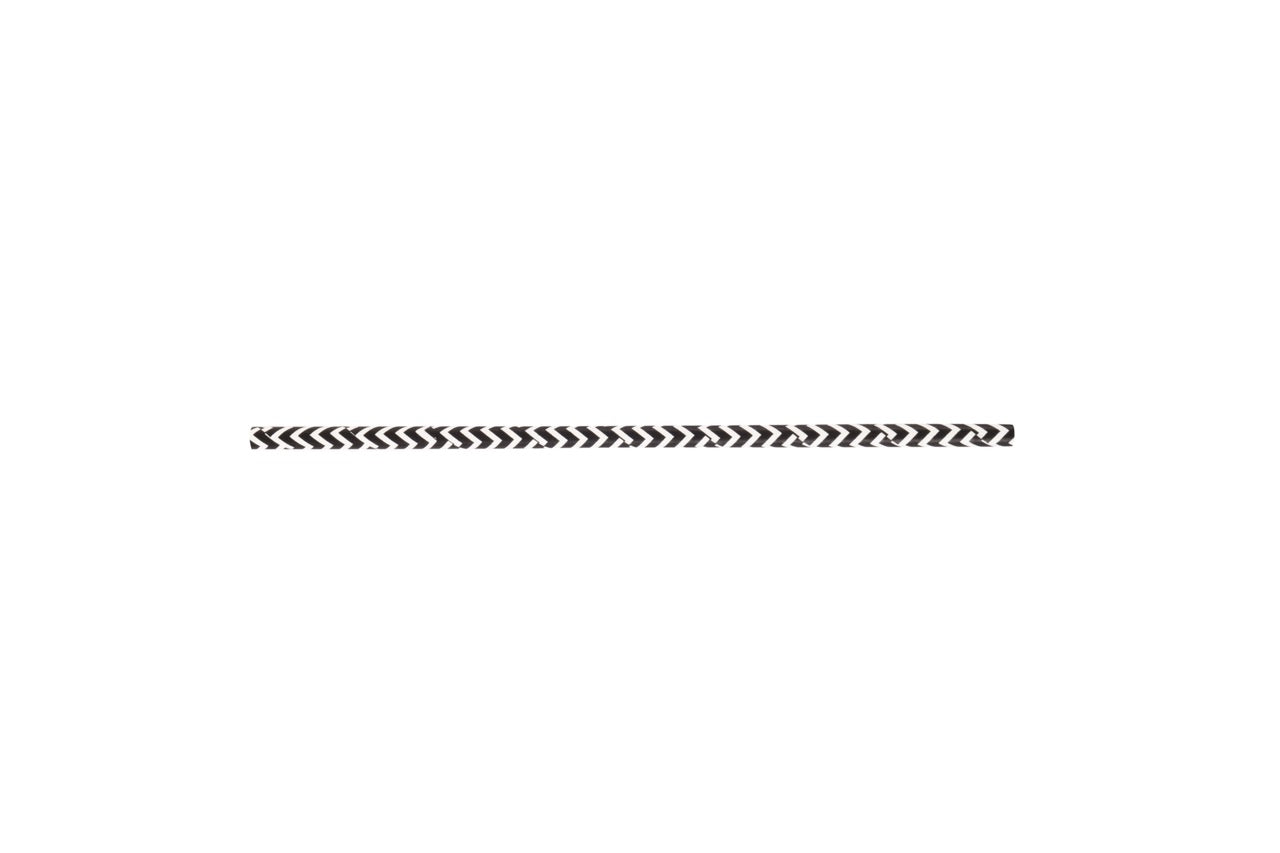 Paille en papier droite noire et blanche 3 couches Ø 0,6 x 20 cm - 6000 unités
