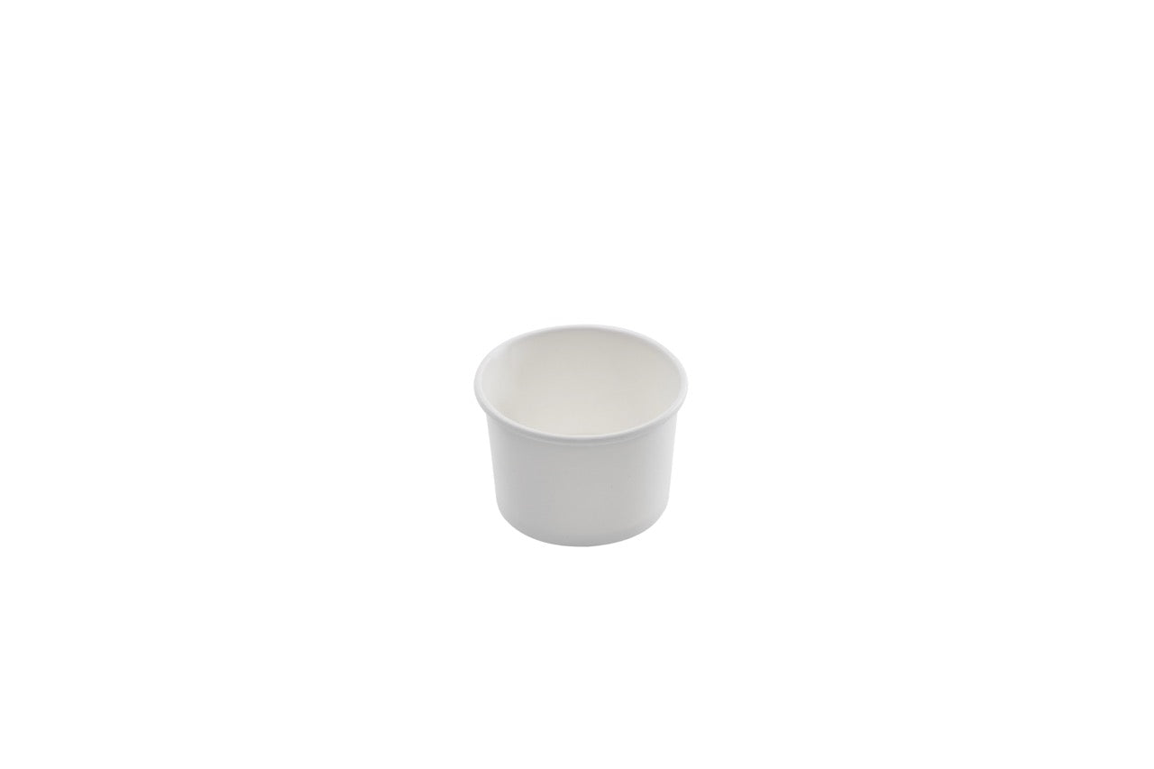 Pot à glace en carton blanc 90 ml  - 1000 unités