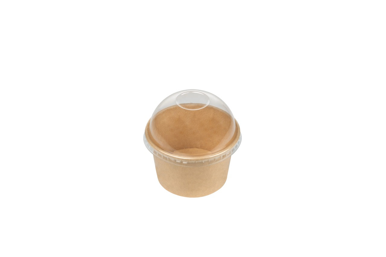 Couvercle dôme en PET pour Pot à glace 180 / 240 ml - 1000 unités
