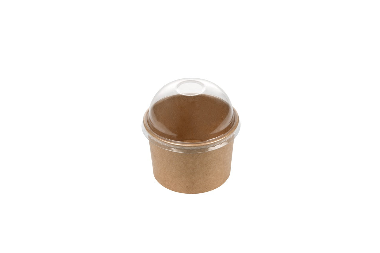 Couvercle dôme en PET pour Pot à glace 360 ml - 1000 unités