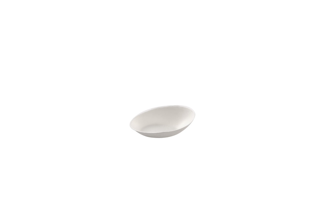 Coupelle oeuf blanche en canne à sucre 80mm - 3000 unités