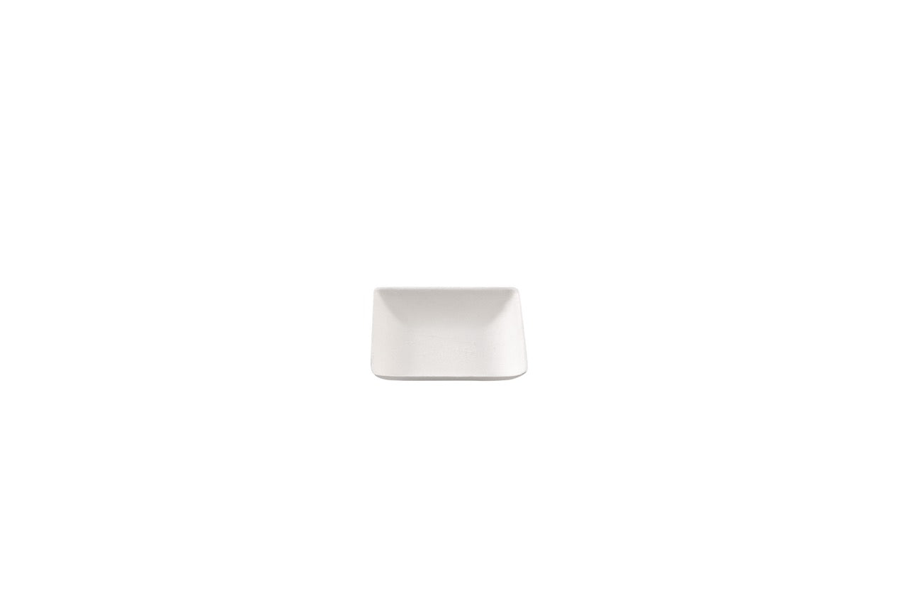 Coupelle carrée blanche en canne à sucre 65mm - 3000 unités