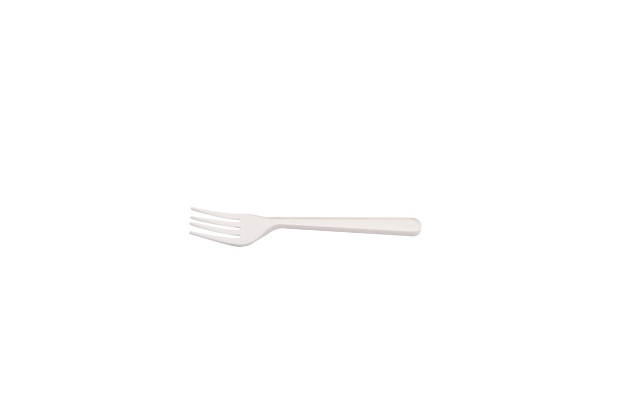 Petite fourchette blanche en maïs 12,5 cm - 1500 unités