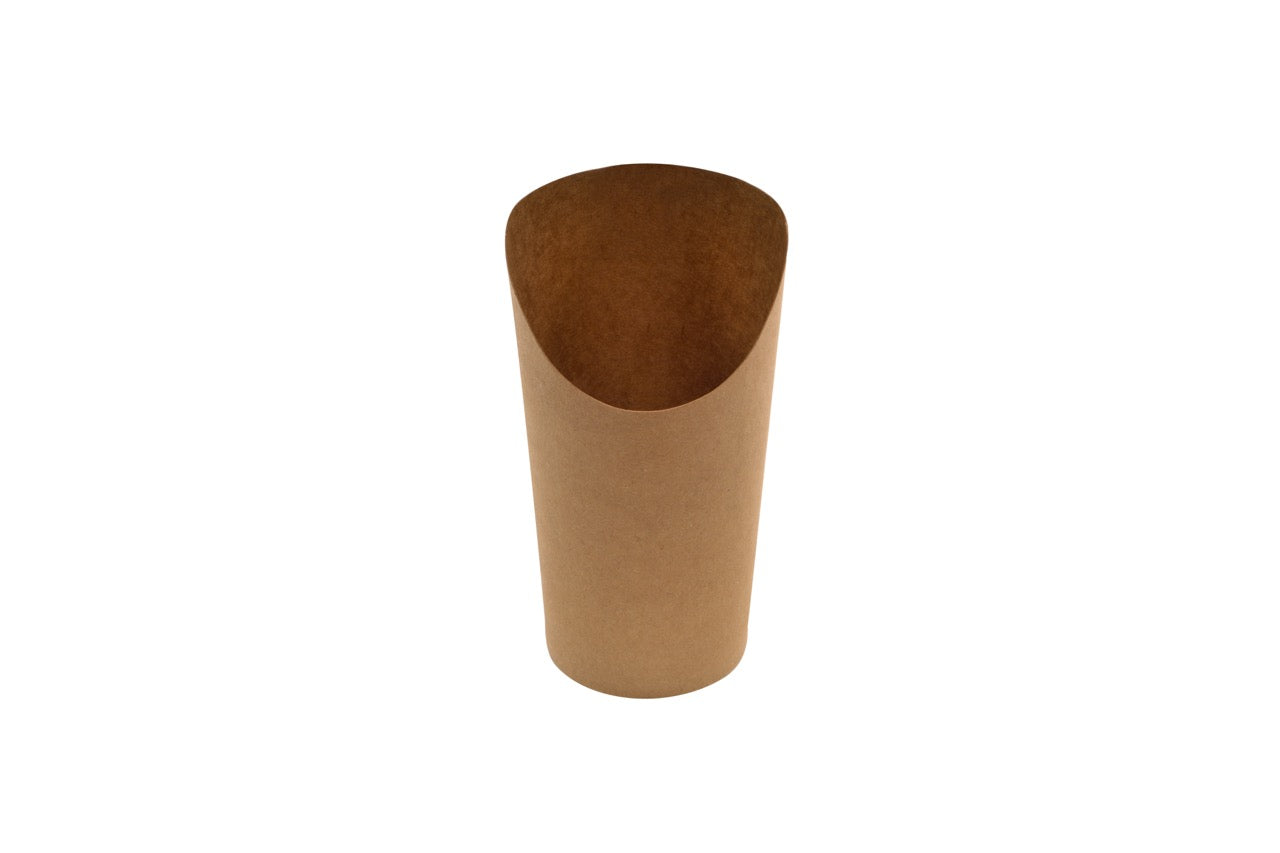 Pot à wraps / frites en carton kraft 480 ml - 1000 unités