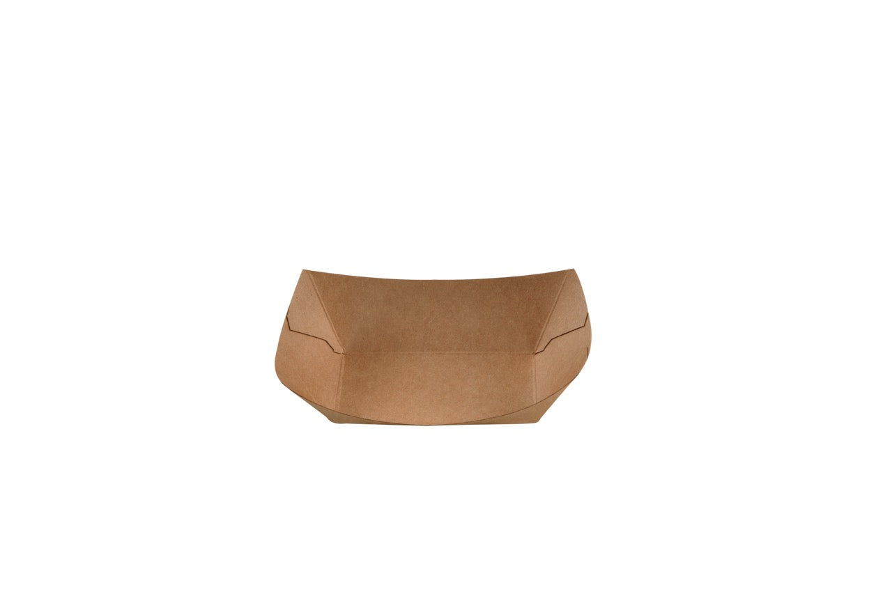 Barquette rectangulaire en carton kraft 200 ml - 1500 unités