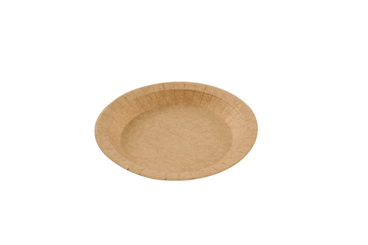 Assiette ronde en carton kraft Ø 18 cm - 300 unités