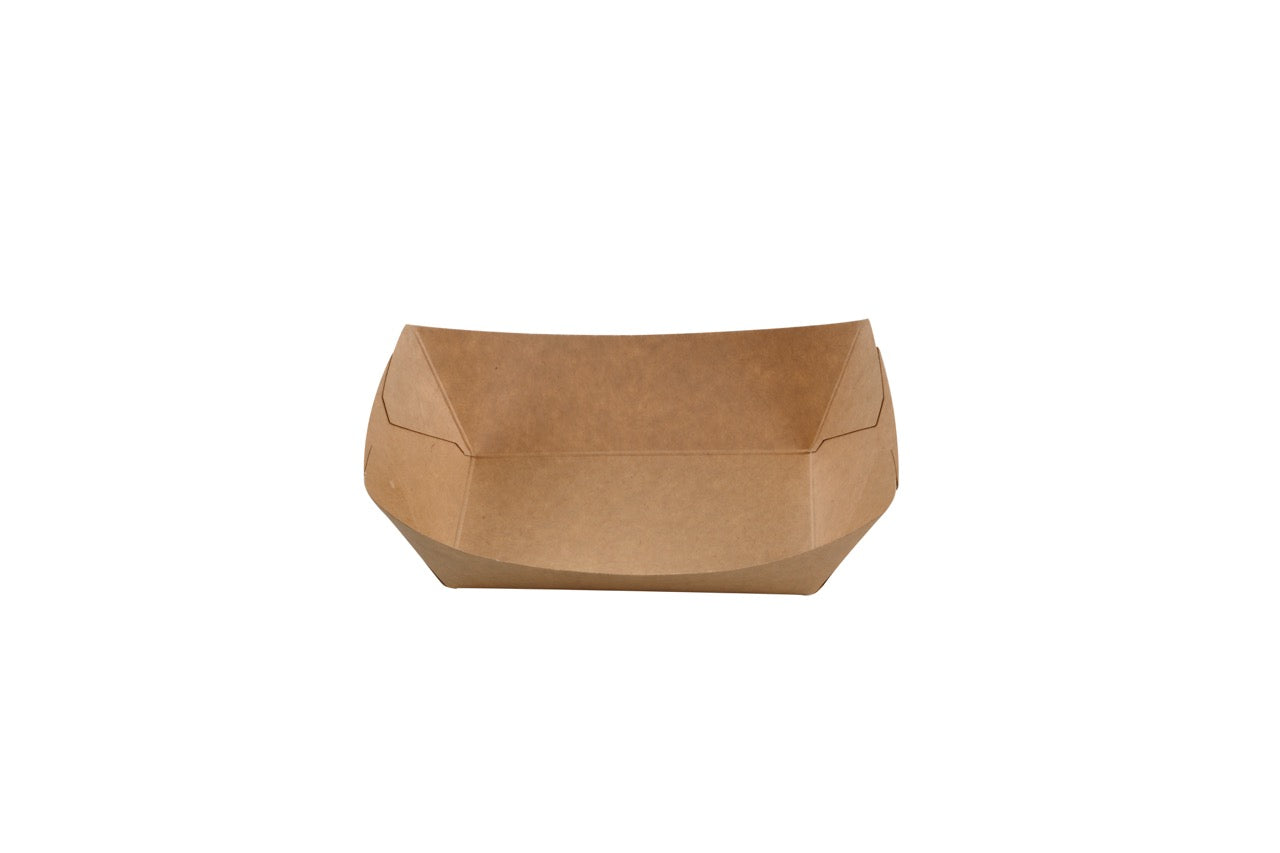 Barquette rectangulaire en carton kraft 375 ml - 1500 unités