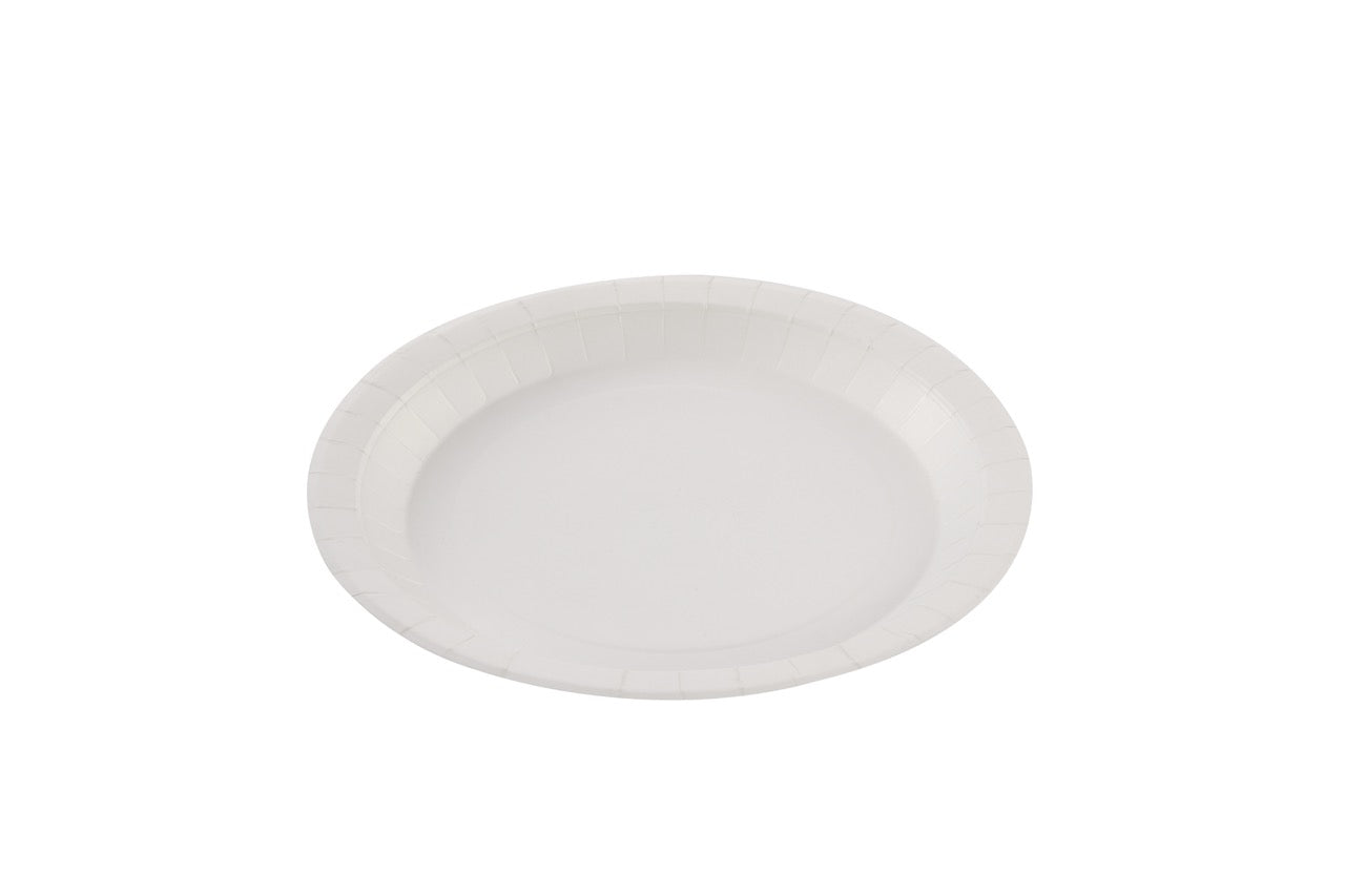 Assiette ronde en carton blanc Ø 22 cm - 500 unités